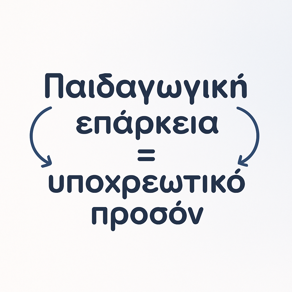 Παιδαγωγική επάρκεια – υποχρεωτικό προσόν